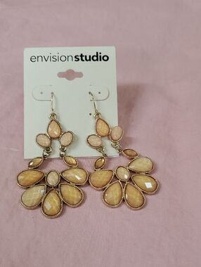 Envision Studio Peach Blossom Statement Earrings